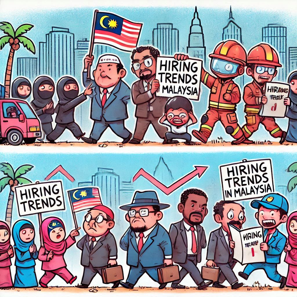 cartoon about hiring trends in Malaysia